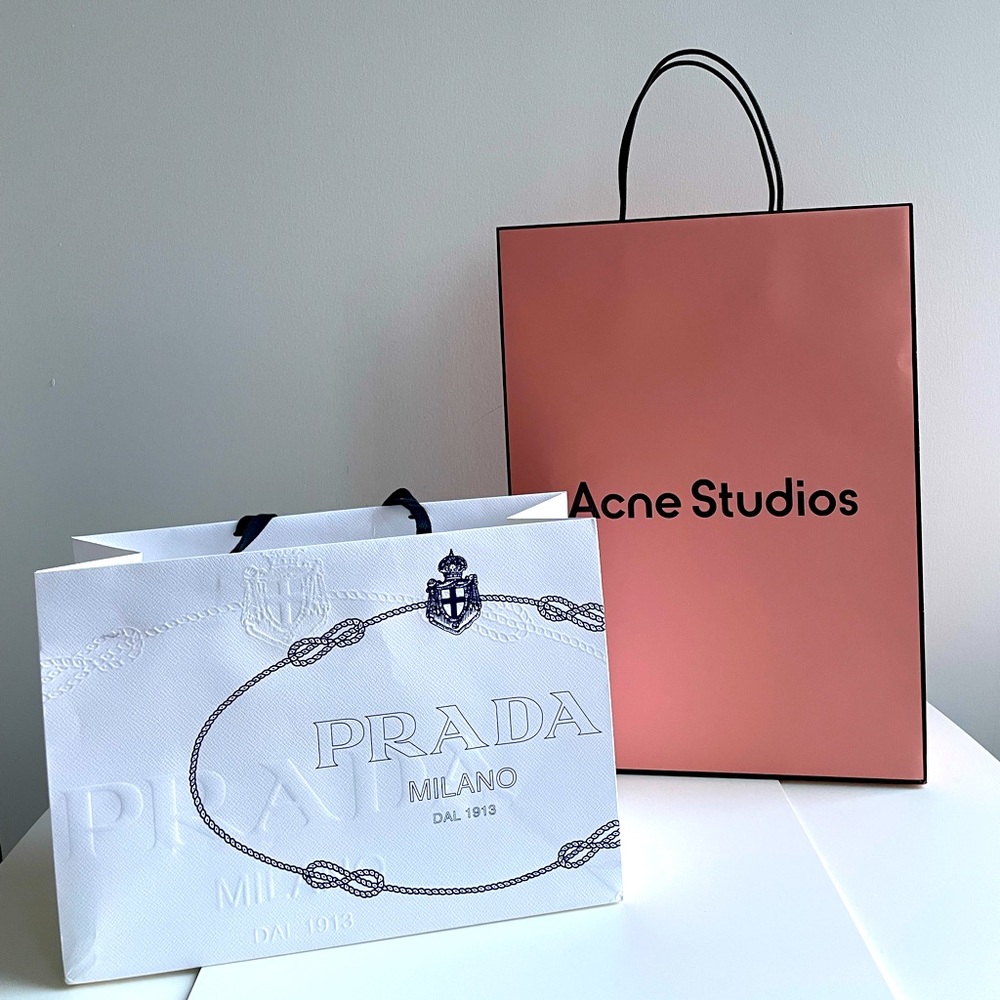 Prada and Acne Studios Shopping bags